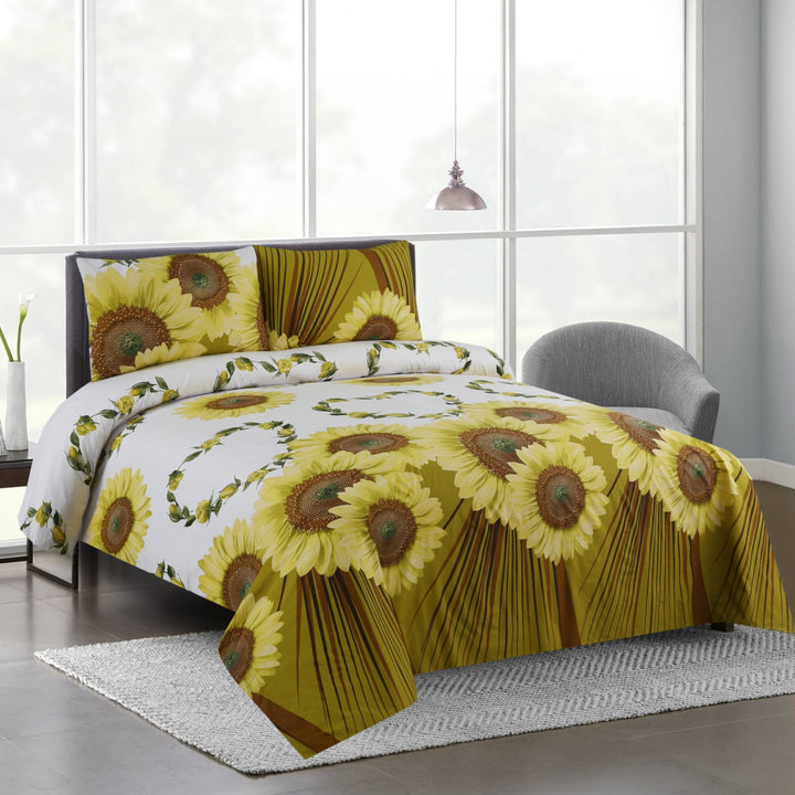 3 Pcs Premium Printed Bedsheet Set - 1293