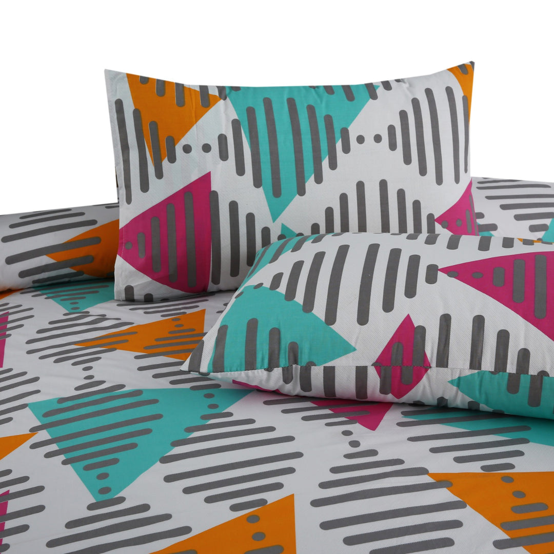 3 Pcs Premium Printed Bedsheet Set - 1288