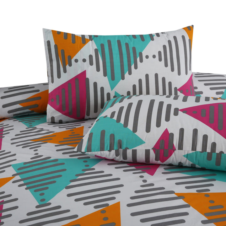 3 Pcs Premium Printed Bedsheet Set - 1288