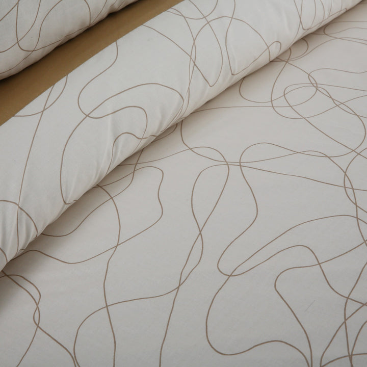 3 Pcs Cuffed Printed Bedsheet Set - 1282