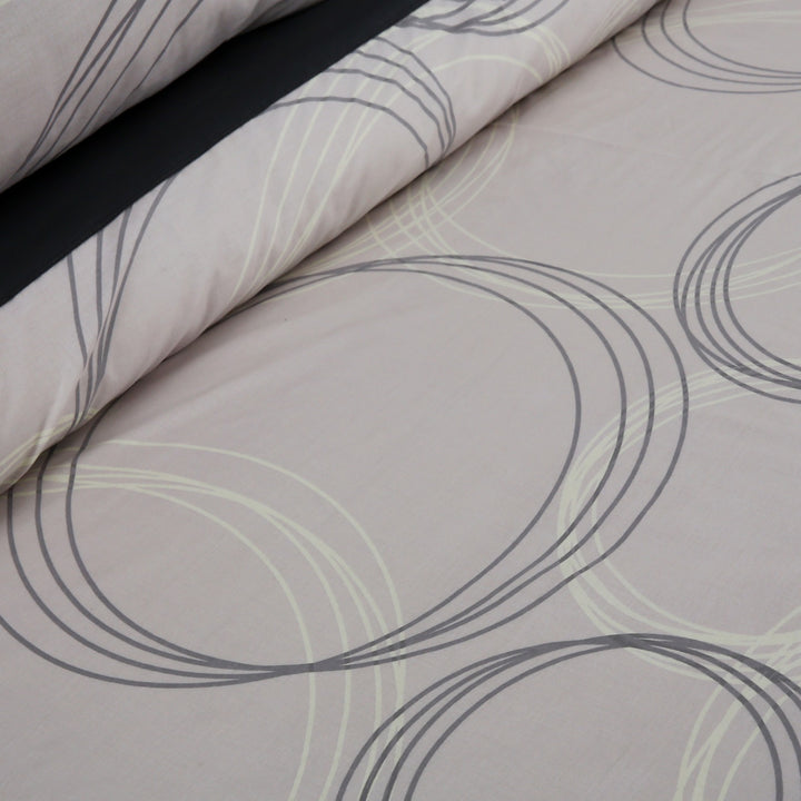 3 Pcs Cuffed Printed Bedsheet Set - 1284