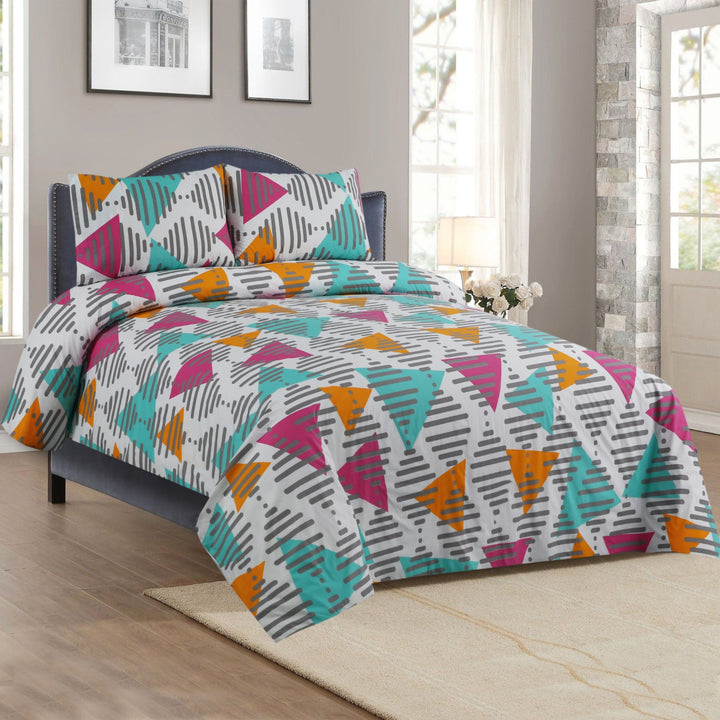 3 Pcs Premium Printed Bedsheet Set - 1288