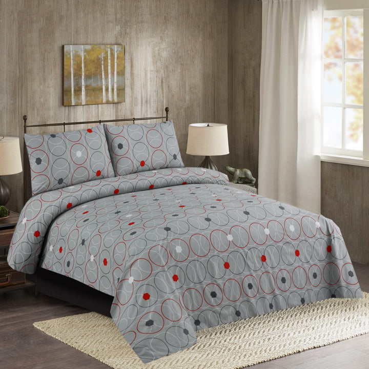 3 Pcs Premium Printed Bedsheet Set - 1295