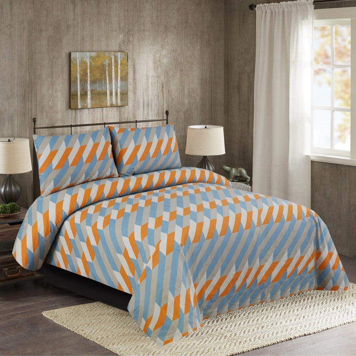 3 Pcs Premium Printed Bedsheet Set - 1271