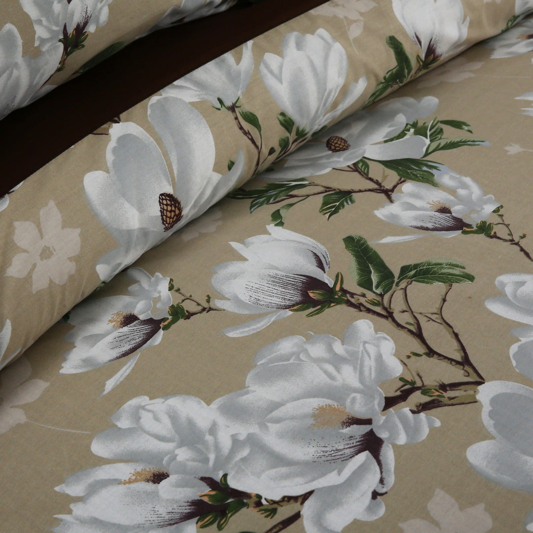 3 Pcs Cuffed Printed Bedsheet Set - 1275