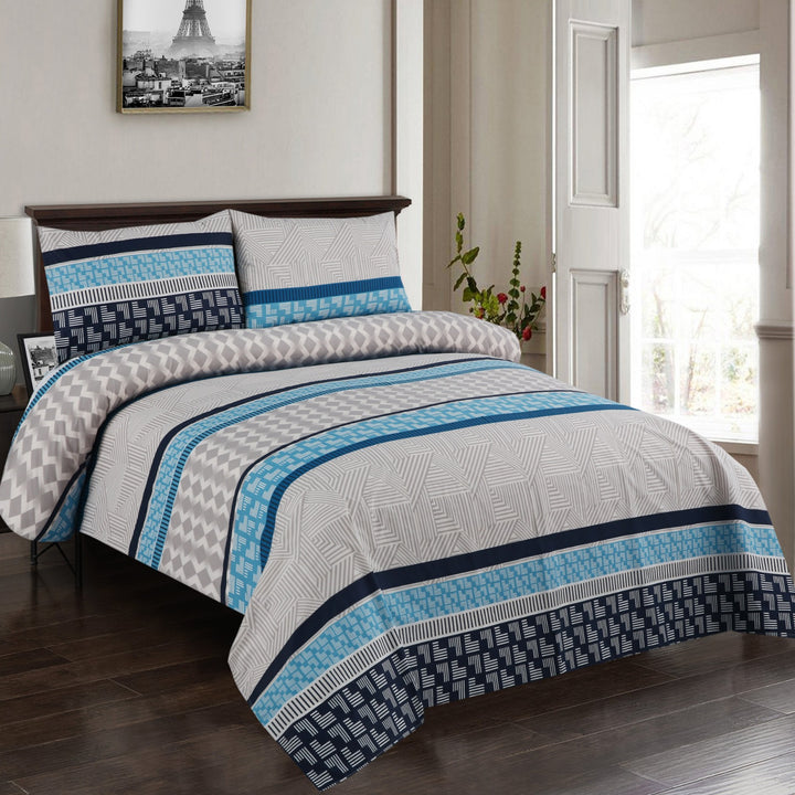 3 Pcs Premium Printed Bedsheet Set - 1300