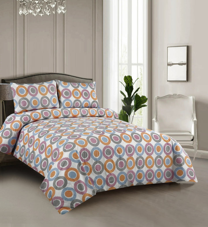 3 Pcs Premium Printed Bedsheet Set - 1279