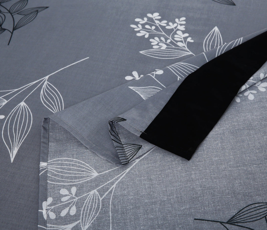 3 Pcs Cuffed Printed Bedsheet Set - 1257