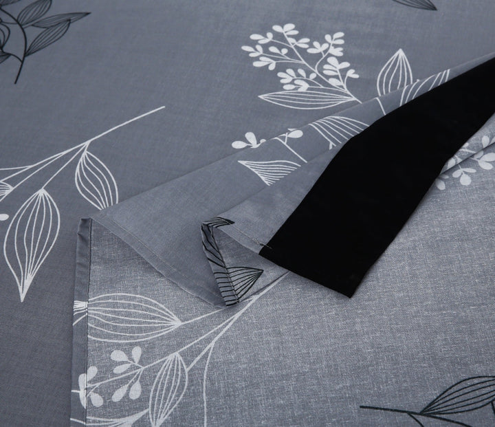3 Pcs Cuffed Printed Bedsheet Set - 1257