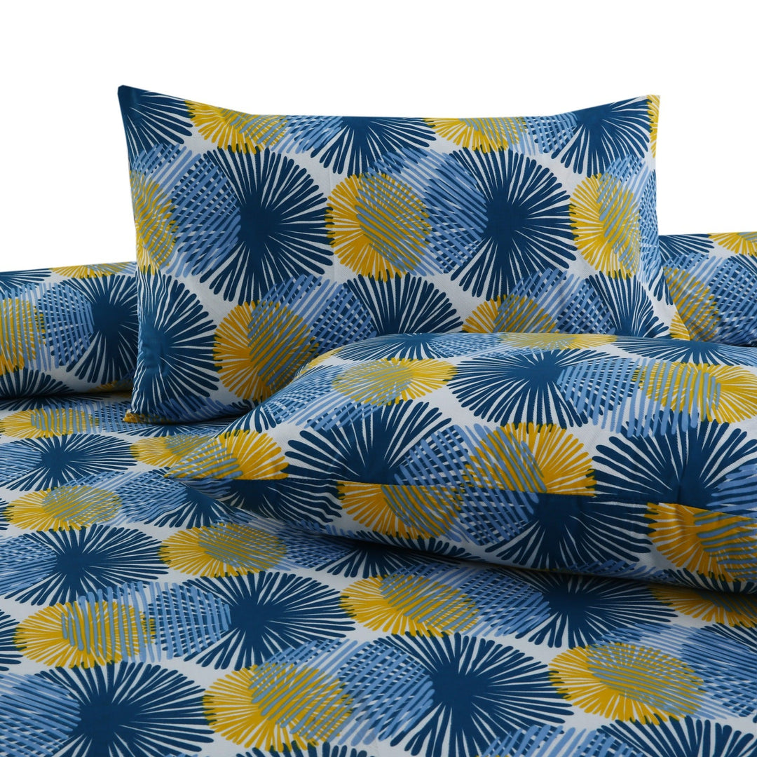 3 Pcs Premium Printed Bedsheet Set - 1258