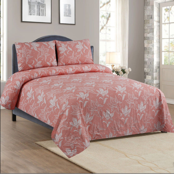 3 Pcs Premium Printed Bedsheet Set - 1292