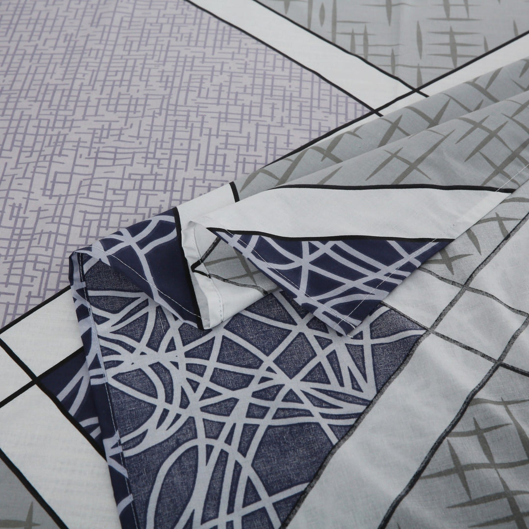3 Pcs Premium Printed Bedsheet Set - 1269