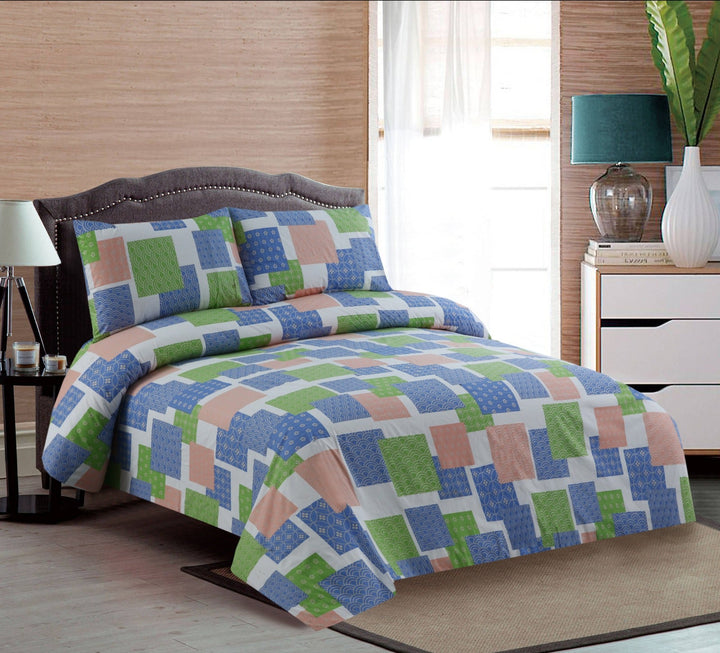 3 Pcs Premium Printed Bedsheet Set - 1262