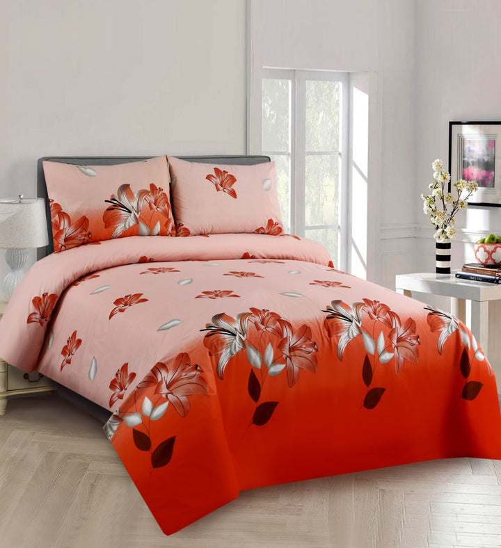 3 Pcs Premium Printed Bedsheet Set - 1276