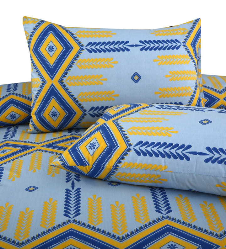 3 Pcs Premium Printed Bedsheet Set - 1274