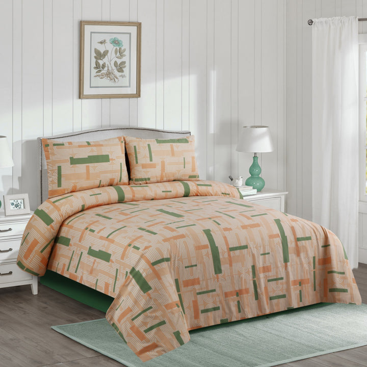 3 Pcs Premium Printed Bedsheet Set - 1291