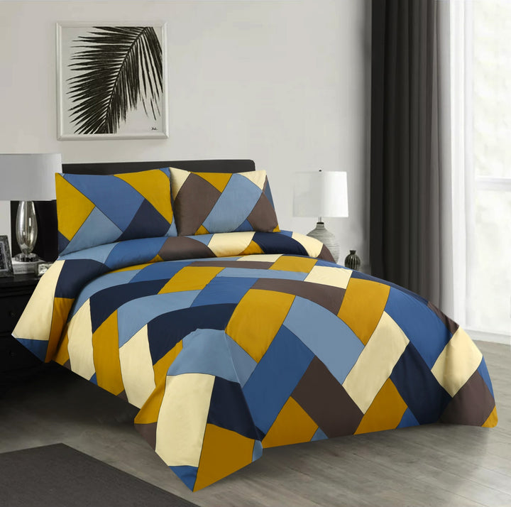 3 Pcs Premium Printed Bedsheet Set - 1277