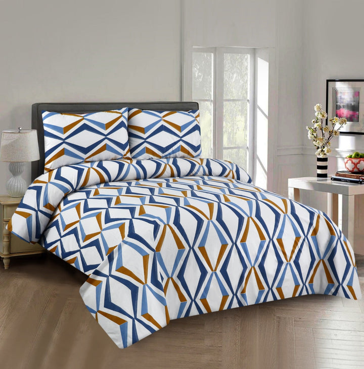3 Pcs Premium Printed Bedsheet Set - 1265