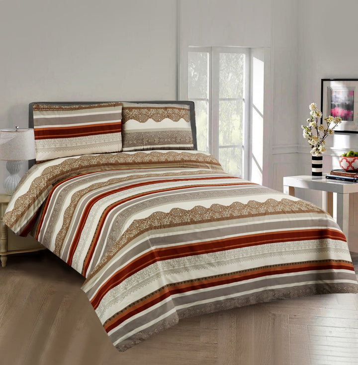 3 Pcs Premium Printed Bedsheet Set - 1278