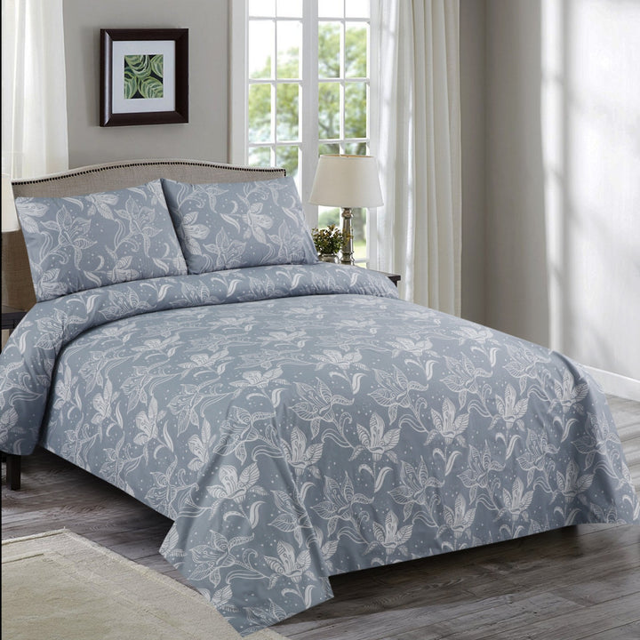 3 Pcs Premium Printed Bedsheet Set - 1286